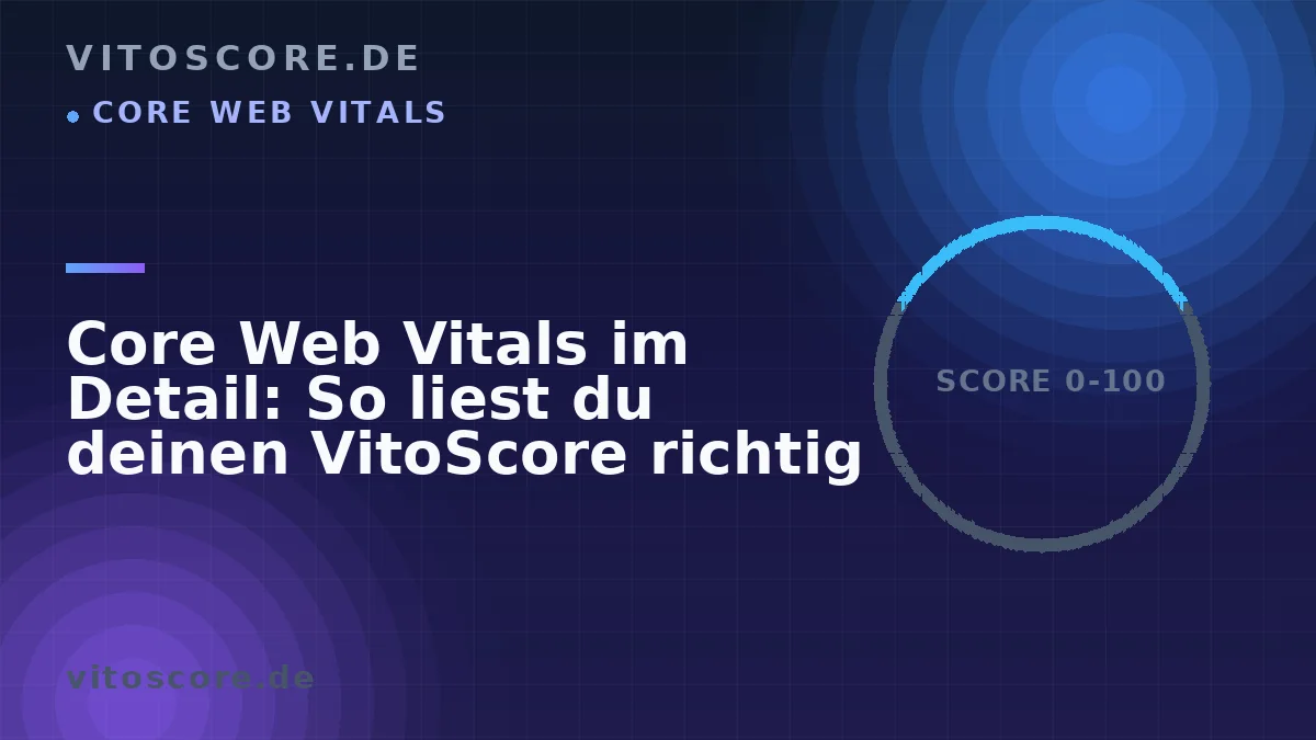 Core Web Vitals im Detail: So liest du deinen VitoScore richtig